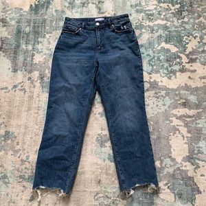 LOFT blue jeans size 27/4 high waist straight crop